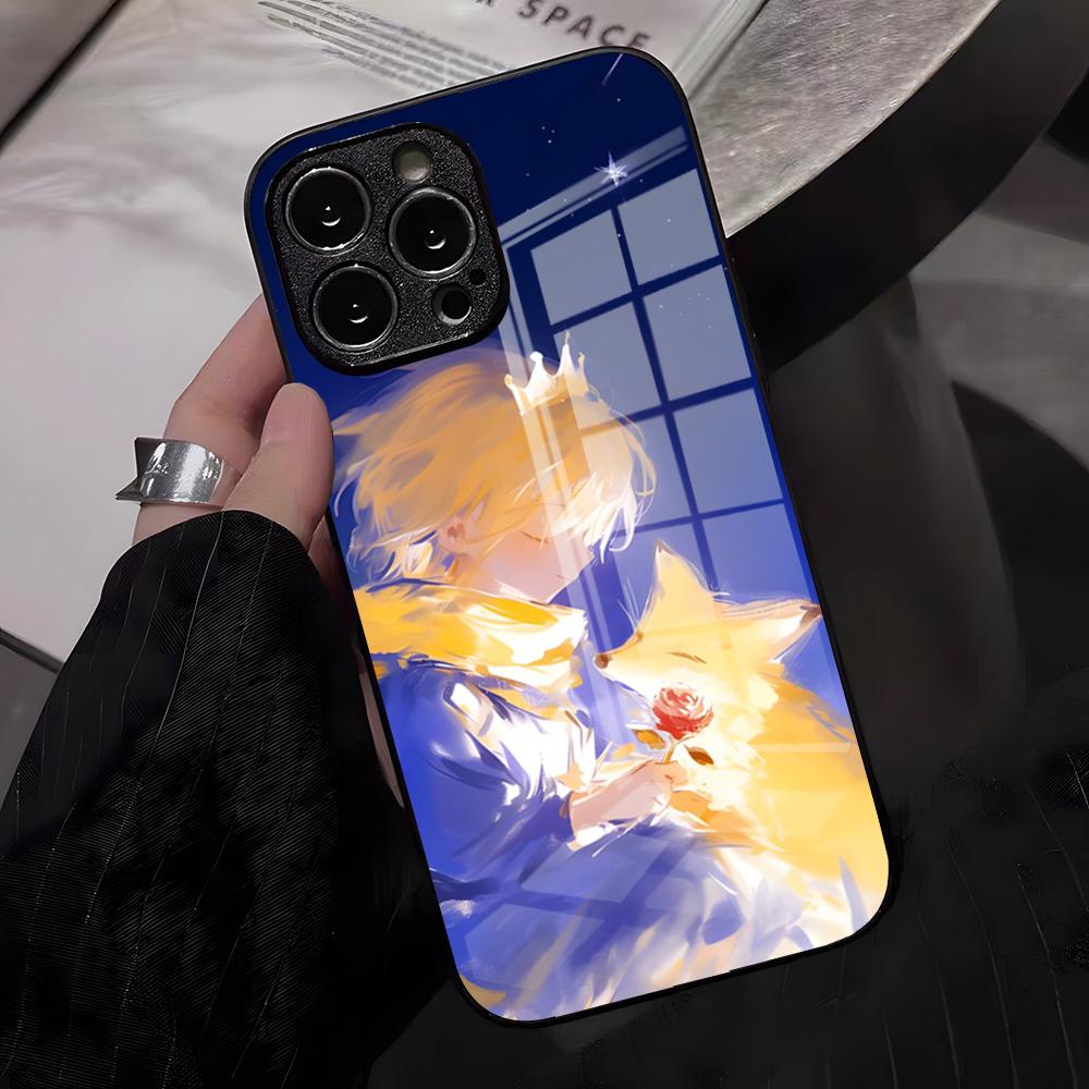 

Чехол для телефона «Маленький принц» для iPhone 17 Pro Max 16 15 14 Pro Max 13 11 X Xs Xr 8 7Plus Стеклянная крышка iPhone 11 Pro Max