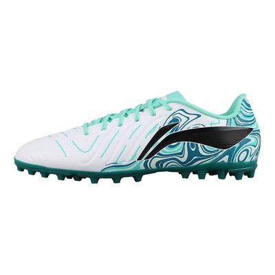 Li Ning Jin Entry MG (סטיץ קצר מגומי) נעלי כדורגל מונעות החלקה ועמידות בפני שחיקה לגברים נעלי כדורגל לבנות ירוקות YSFV005-3