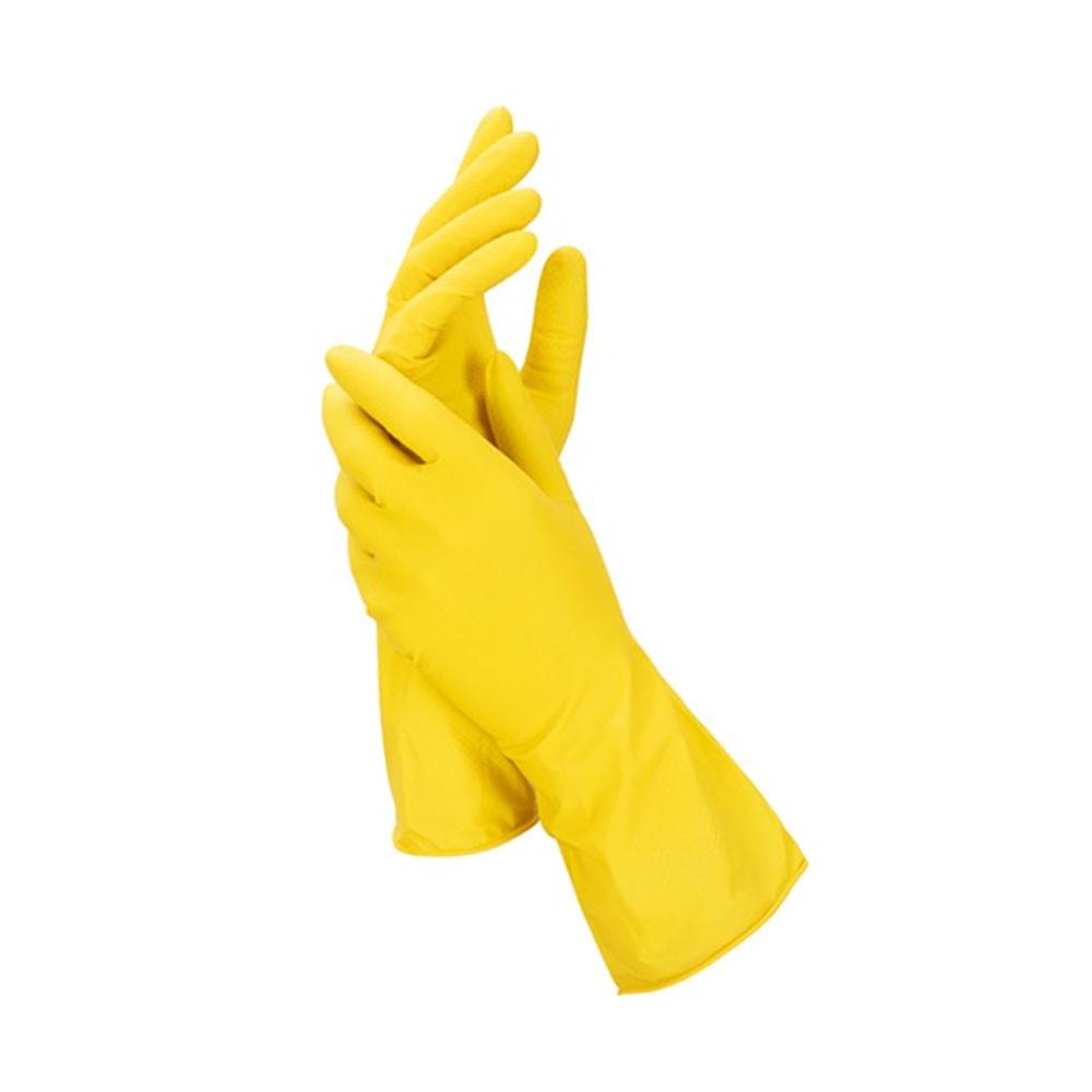 Rubber Gloves Household Yellow Latex Ideall Yellow 1 Pair