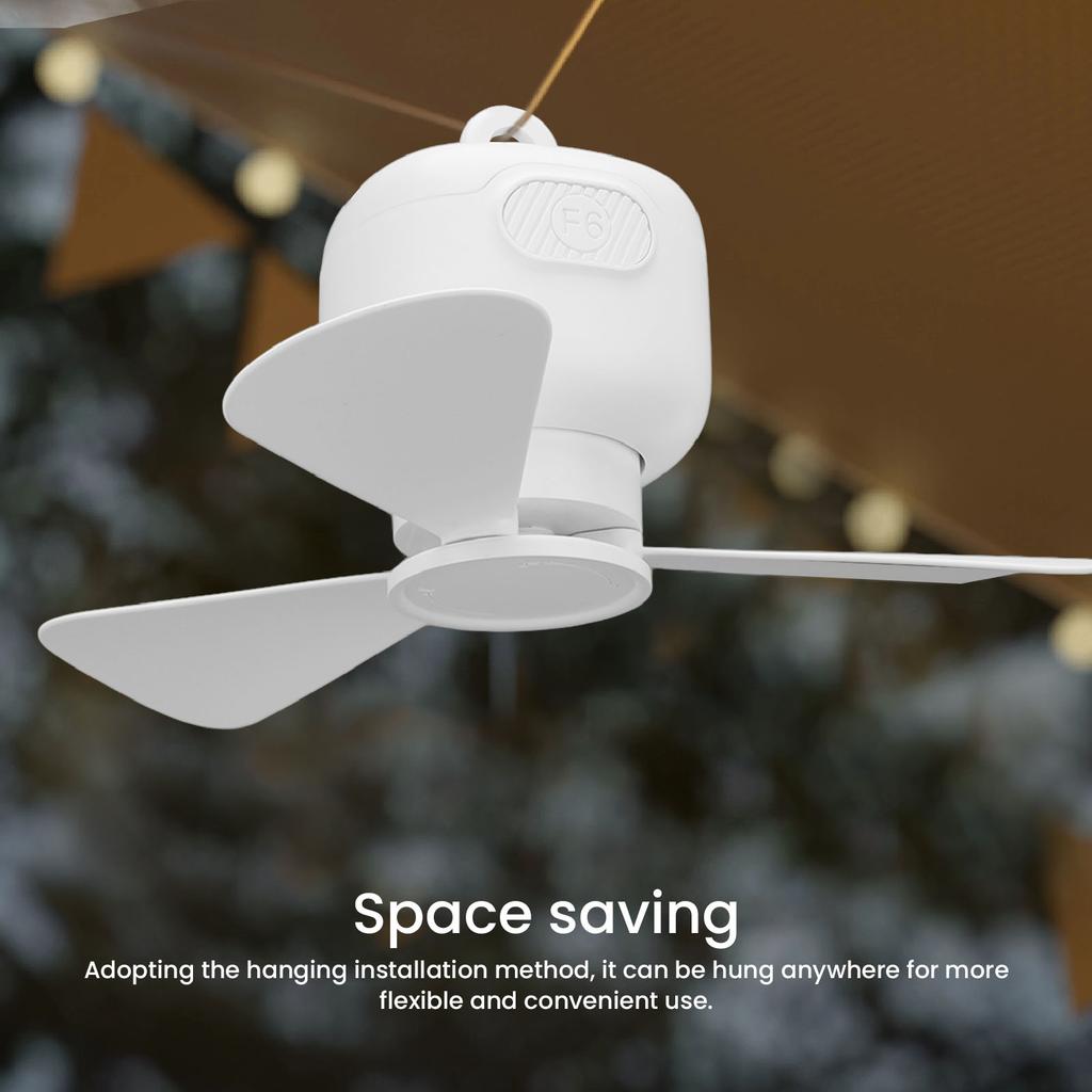 Hanging Ceiling Fan USB Silent Space Saving Portable Ceiling Fan for Dormitory Outdoor Camping