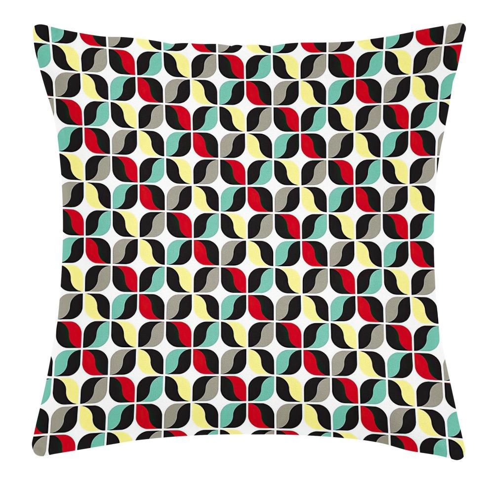 Colorful Geometric Pattern Pillowcase Dormitory Decoration Office Living Room Sofa Home Pillowcase