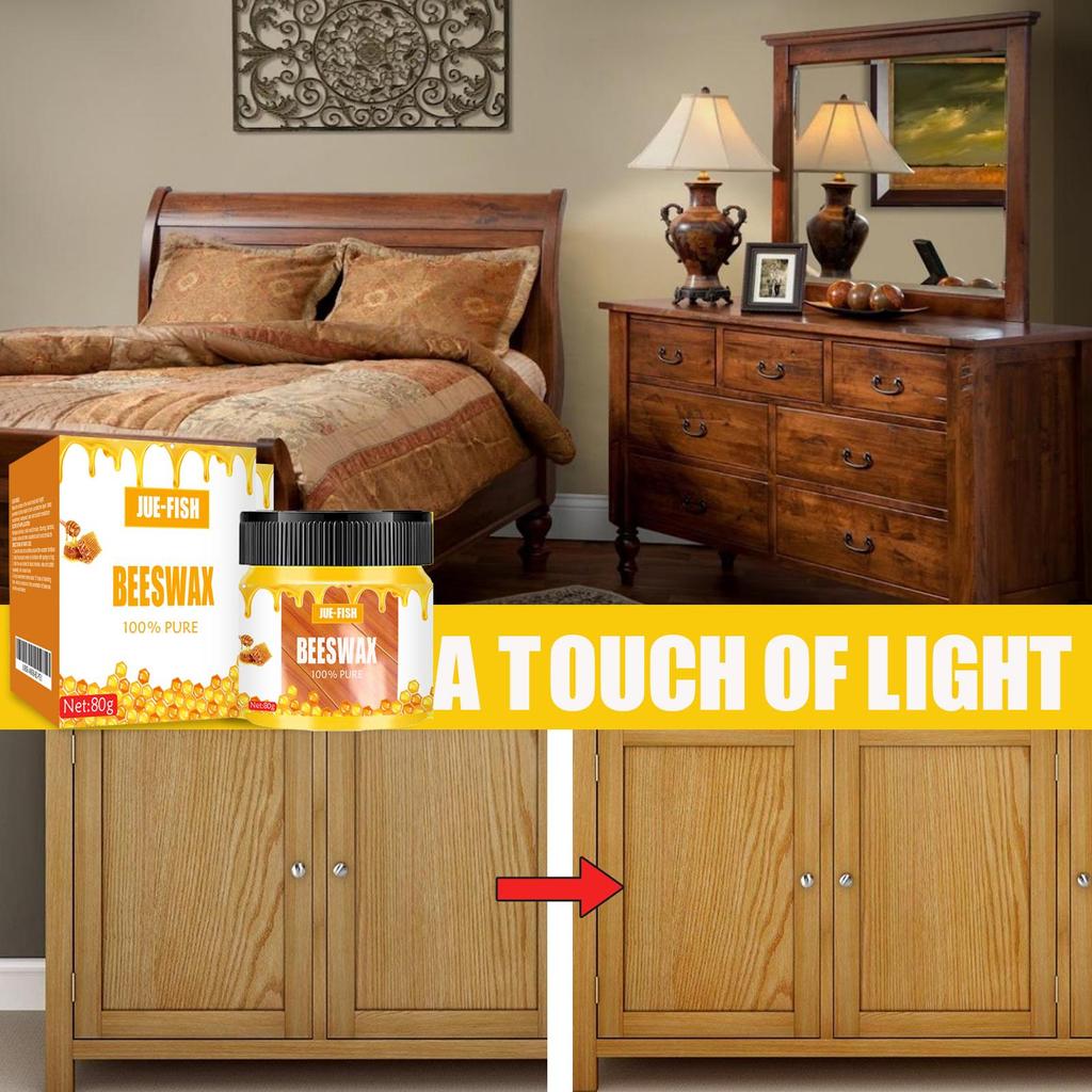 All-in-One Beeswax Wood Care Wax: Cleans, Polishes, and Restores Furniture & Floors