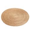 Natural Handwoven Straw Pad Jute Braided Area Rug Round Raffia Rug for Yoga Fitness Outdoor Rest Kitchen Decors