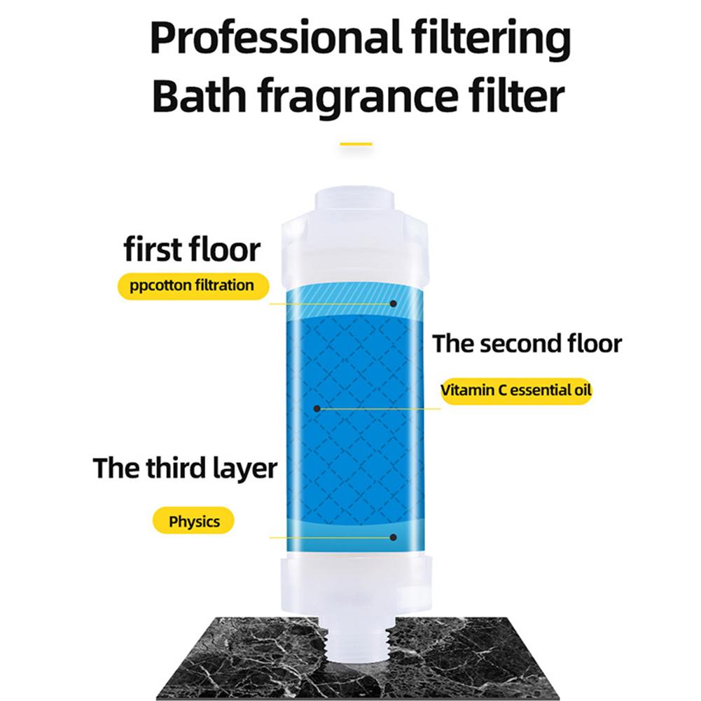 Scented Shower Head Filter Scented Shower Water Filter Chlorine Removal Water Softener Bathroom Accessories Improve Hair/Skin