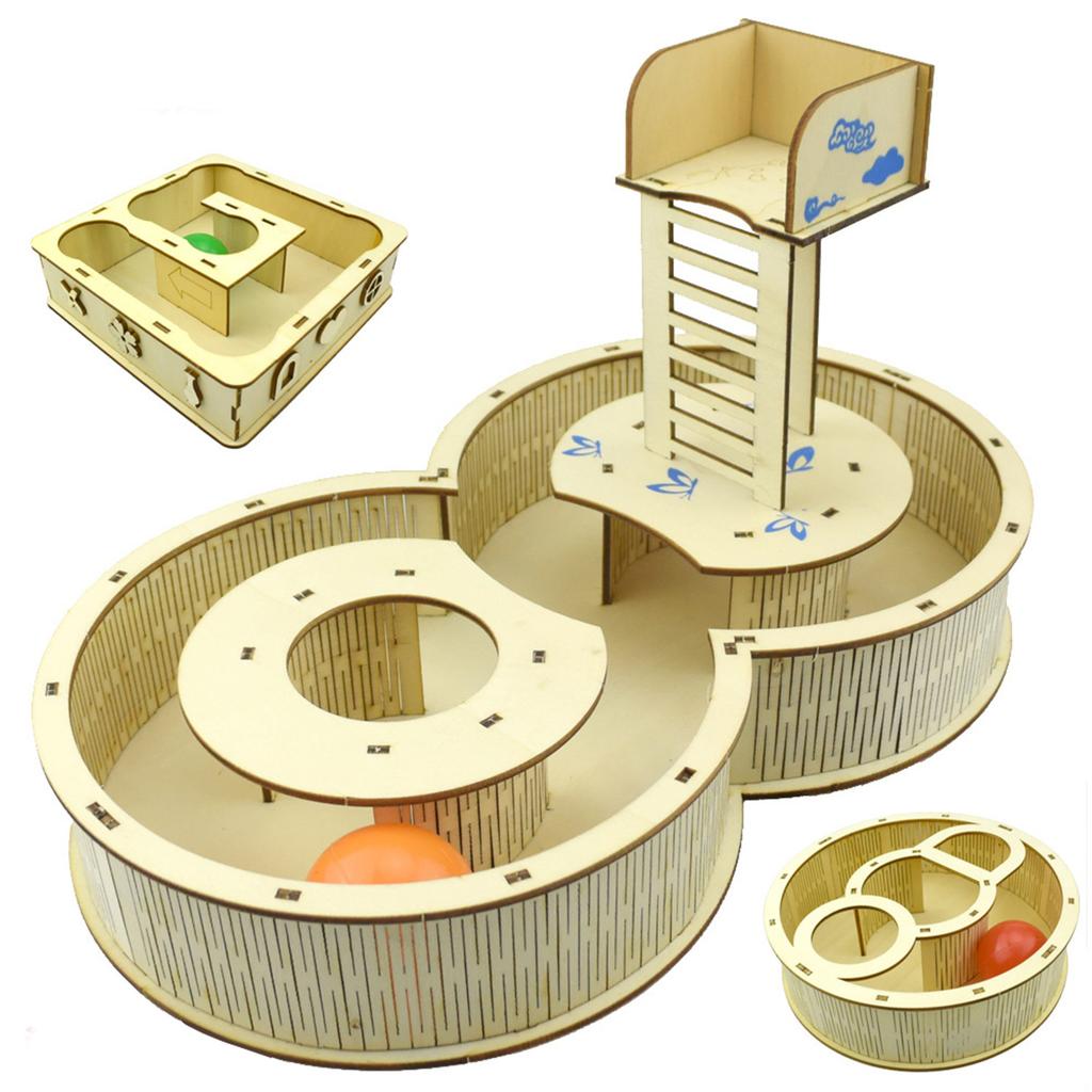 Hamster Maze Wooden Tunnel Hideout Toys to Explore for Guinea Pig Chinchilla