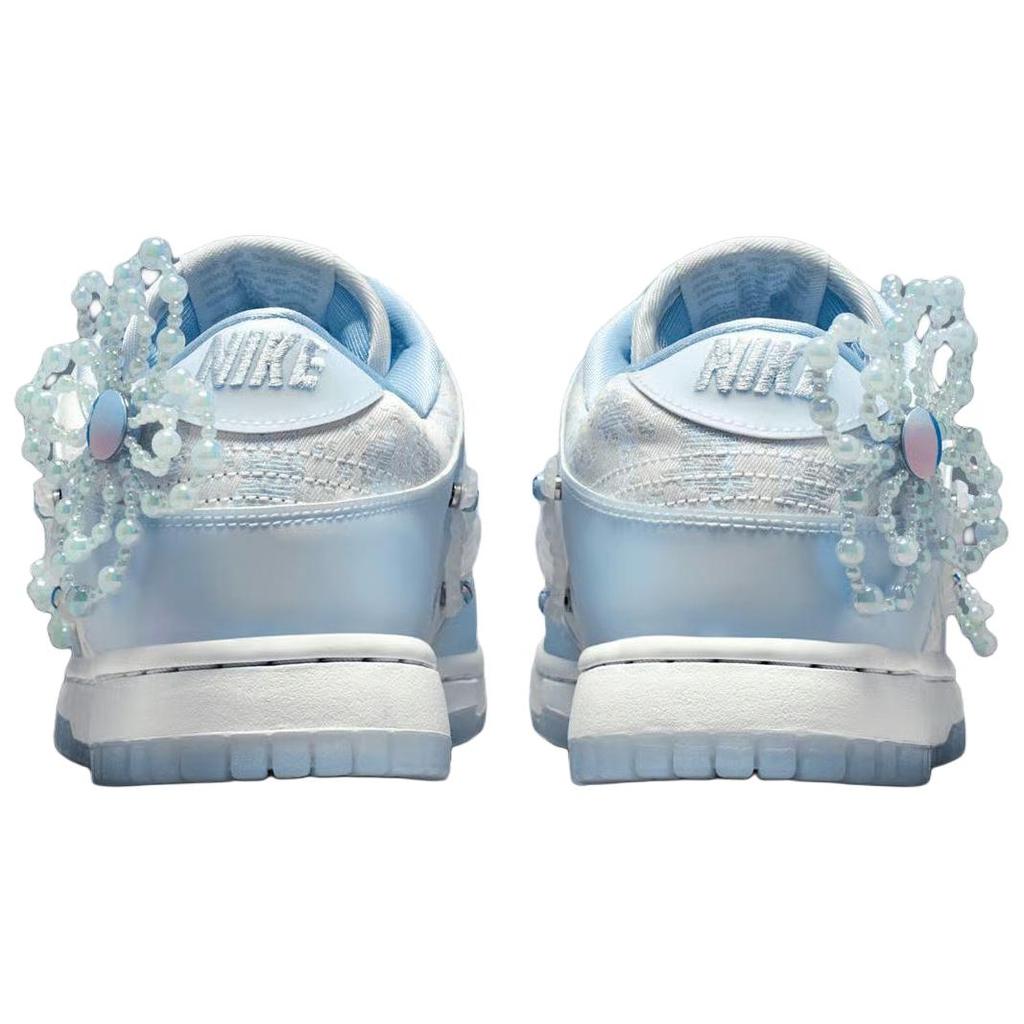 Nike X SUSAN FANG Dunk Synthetic Leather Skateboard Shoes Women's Light Blue HV8575-100
