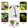 Reptile Heat Lamp Rotating Double-Head Reptile Light Bracket UVA/UVB Heating Lamp Bulb 25W/50W/75W