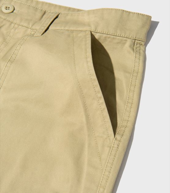 UNLC Washed Fatigue Wide Cotton Pants (Beige)