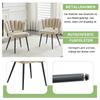 Set of 2 European Dining Chairs with Flower-Shaped Backrest and Velvet Cover. Textured Velvet + Black Metal Legs, 80 cm High, Living and Dining Area.