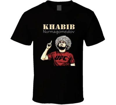 Dagestán Orel Khabib Nurmagomedov MMA Bojovník Tričko. Prémiové bavlněné pánské tričko s krátkým rukávem a kulatým výstřihem Nové S-3XL - Muži'...