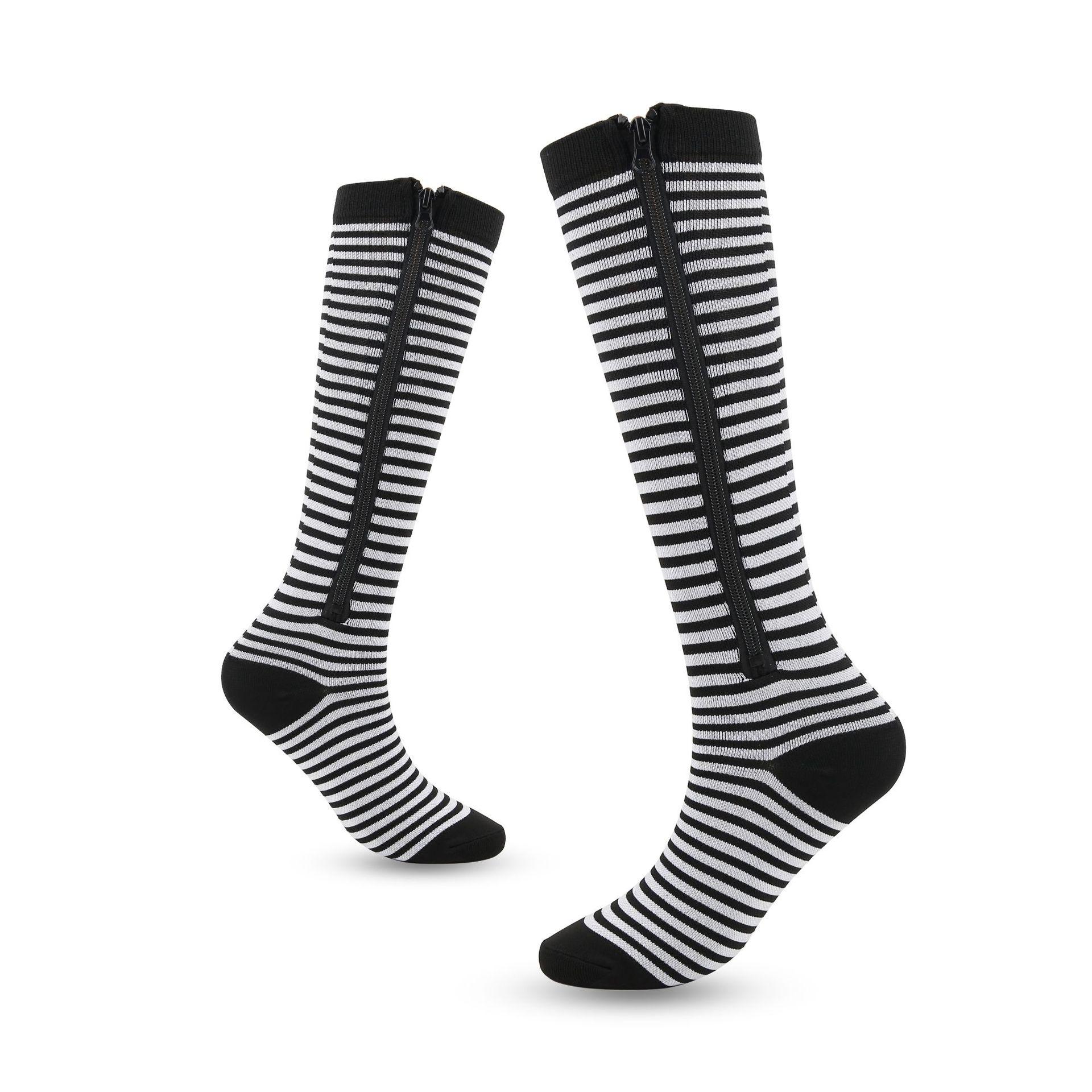 

Новые спортивные компрессионные носки с молнией во всю стопу, эластичные до колена, для занятий на открытом воздухе. L/XL