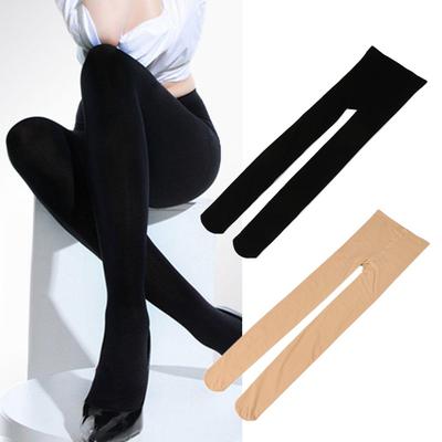 Winter Warm Socks Women Pantyhose 150D Opaque Stockings Footed Tights