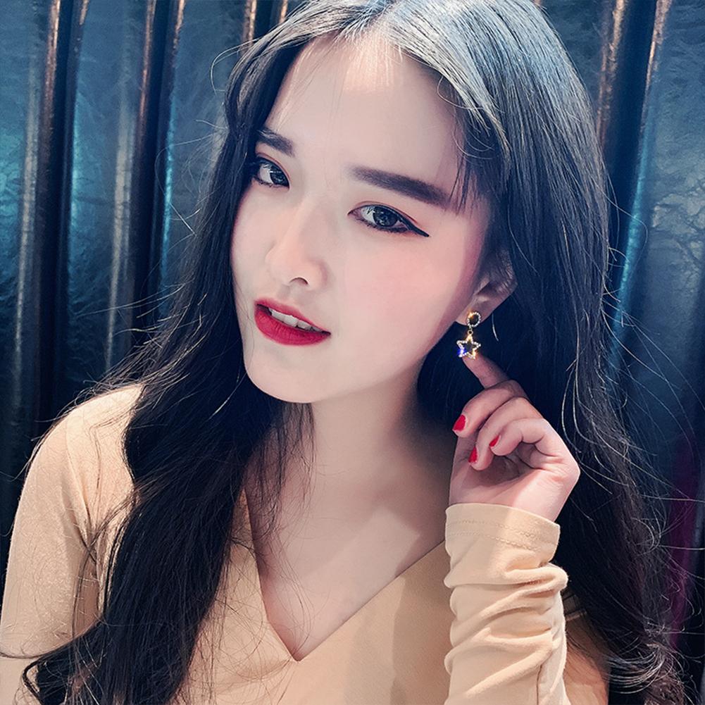 Female Pendant Earrings Alloy Earring Inlaid Artificial Gems Fashion Eardrops