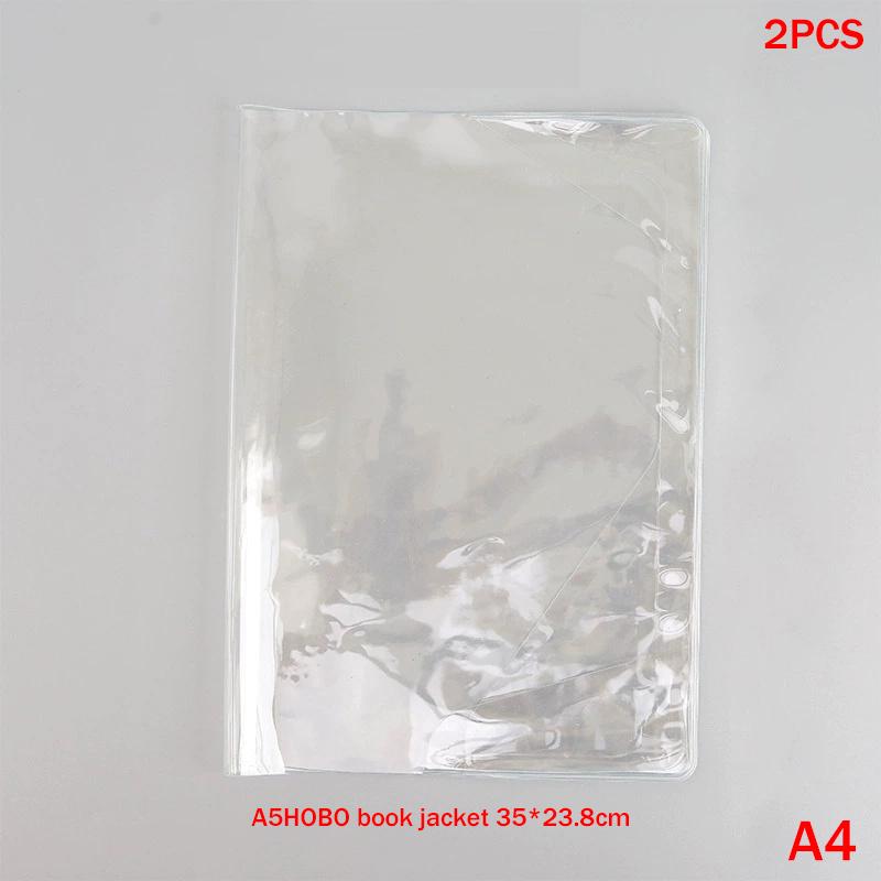 2Pcs Waterproof Pvc Transparent Protective Sleeve For A6 A5 Notebook Journal Planner Book Diary Protect Cover Office Supplies