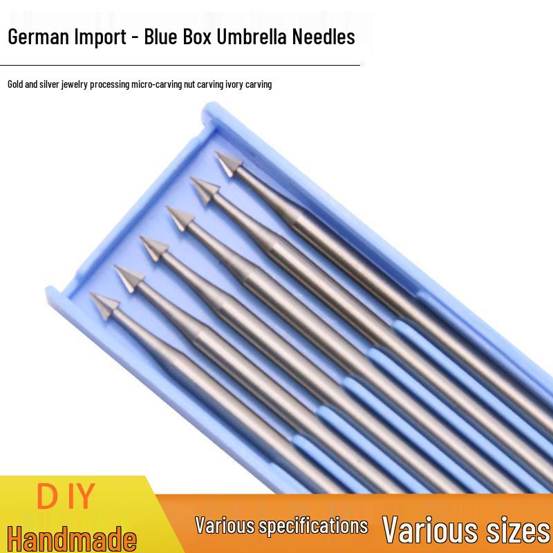 Blue Box Tungsten Steel Micro Carving Burr 2.35mm - Ideal for Jewelry, Needle, and Tooth Carving
