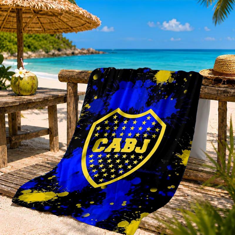 Juniors Football Club Design Printed Microfiber Beach Towel, Soft And Absorbent, Quick-Dry, Ideal for Summer Travel, Beach Essential, Swimming Pool