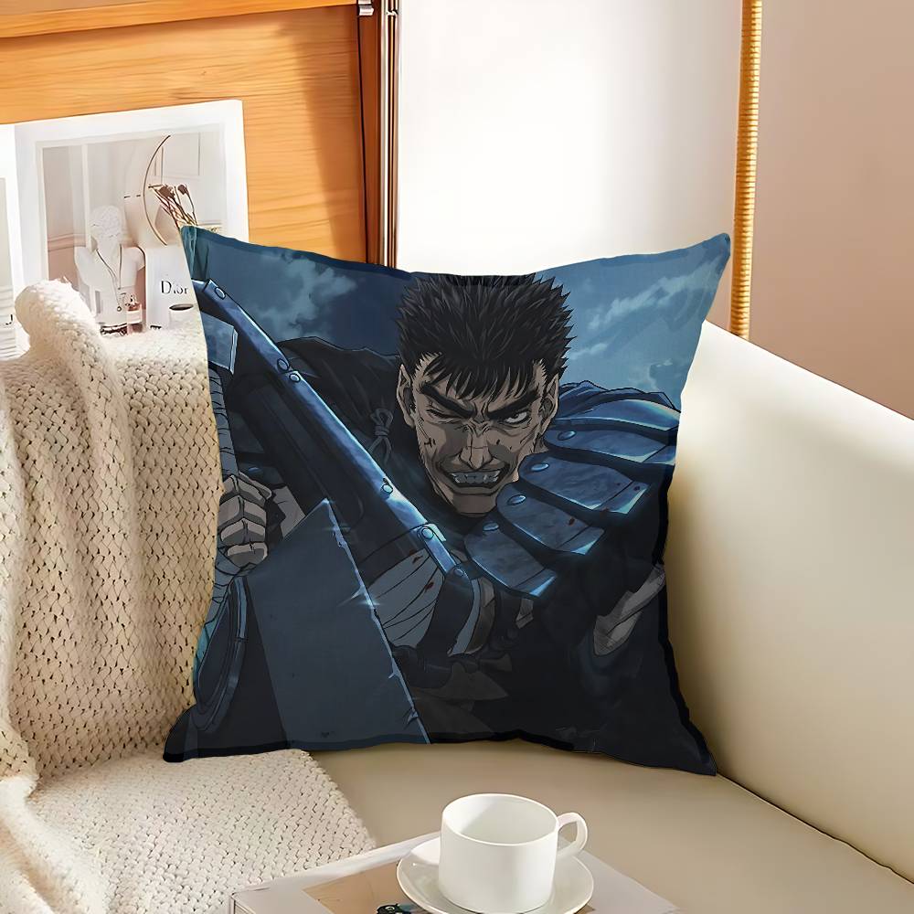 Anime BerserkS Pillow Cushion Cover Pillowcase Living Room Sofa Home Decor Customized