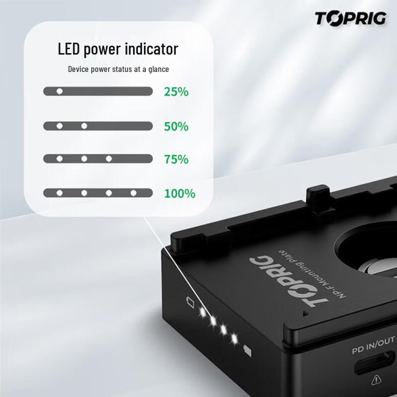 TOPRIG NP-F Battery Plate PD30W Fast Charger