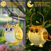 Solar Owl Hanging Lanterns Garden Light Waterproof Metal Decorative Solar Lantern Lights for Outdoor Patio Yard Table Pathway