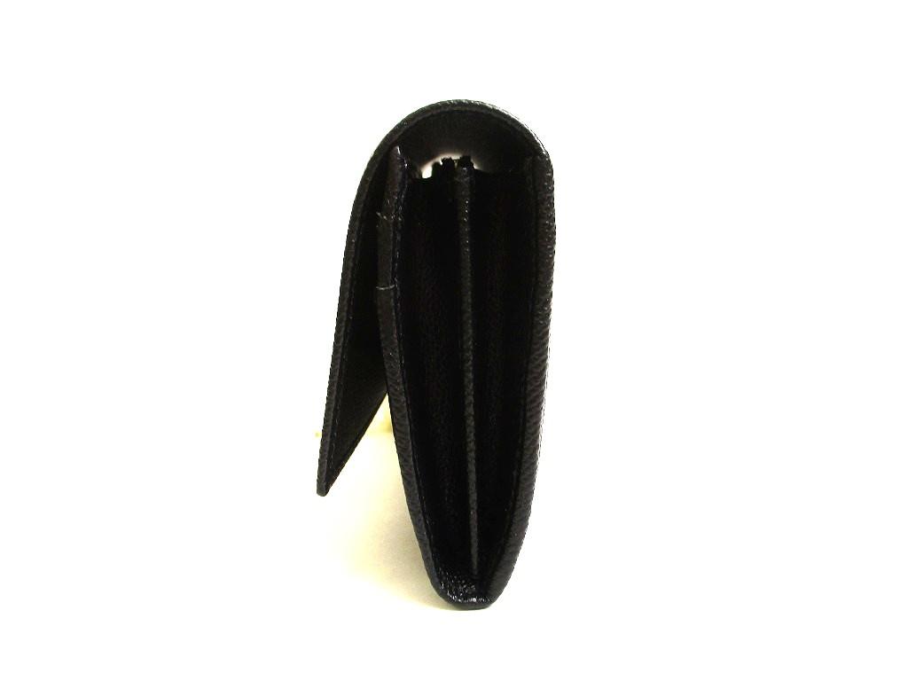 Authentic BVLGARI Black Leather Logo Clip Bifold Long Wallet #a842  Refurbished