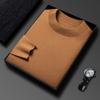 Machine-Washable Men's Wool Sweater, Half-High Neck, 450g Australian Wool, Warm Base Layer, Autumn/Winter 4A Grade.