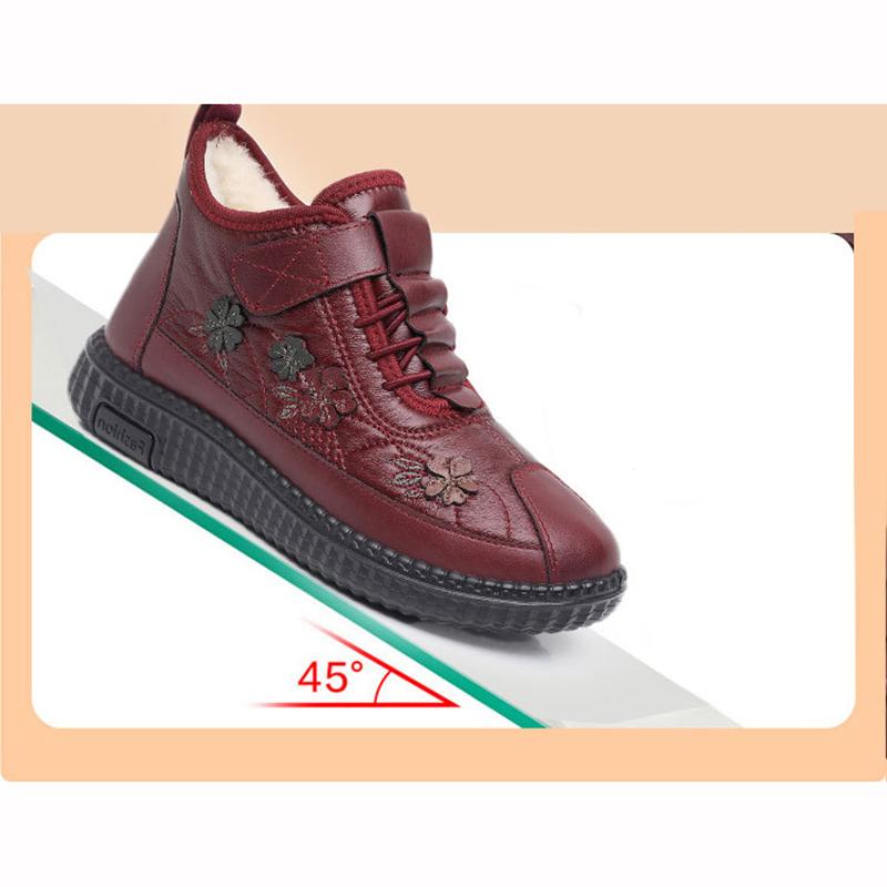 Boots Women's Winter Warm Shoes Lightweight Winter Women's Flat Soft Women