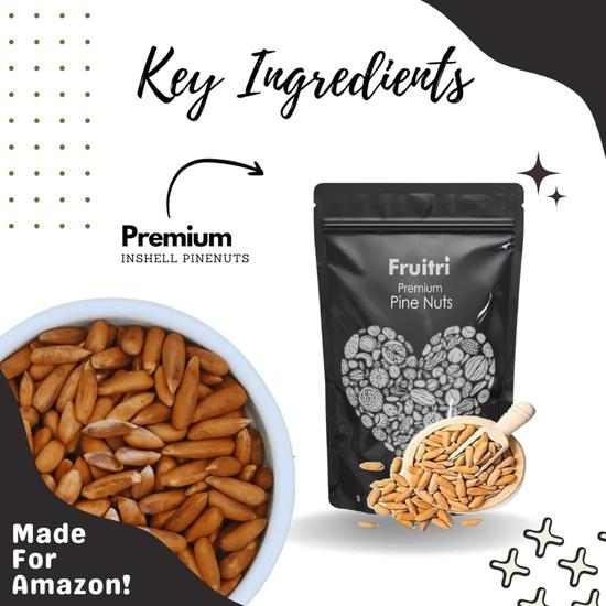 Fruitri Premium Pinjekjerner Hele, Chilgoza stor størrelse (100 g)