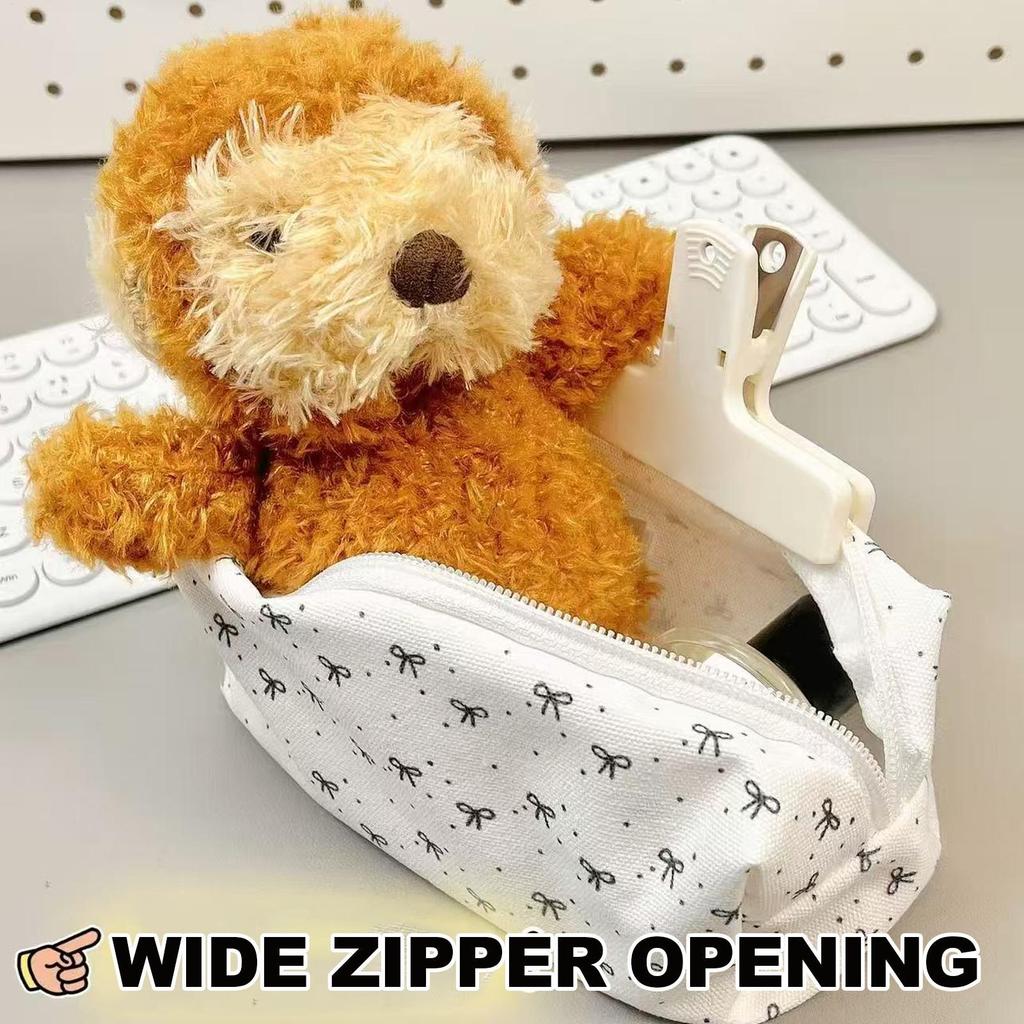 hot sale 1 Pc Exquisite Bowknot Single-layer Pencil Case, Bow Pattern Design Storage Bag, A Must-have For Back To School Season