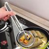 Stainless Steel Handheld Multi-Functional Creative Filter Spoon Clip Colander Oil-Frying Clip Fried Chicken Accessories