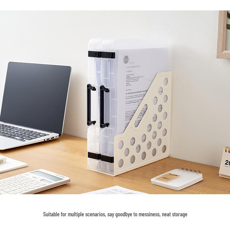 Japanese A4 File & A5 Receipt Organizer Box - Document & Certificate Storage Solution