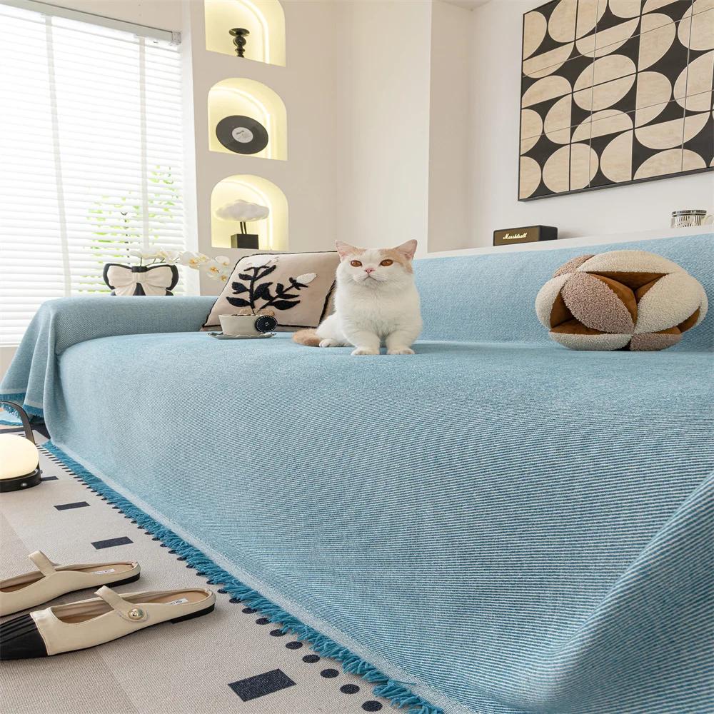 Woven Cotton Sofa Cover Blanket Sofa Towel for Living Room Furniture Dapestry Couch Coverecor T