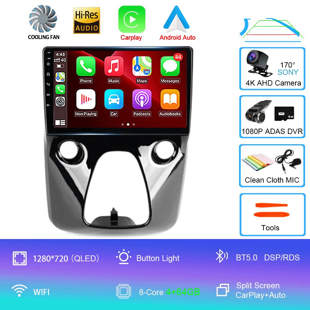 Android 14 Car Radio For Peugeot 108 For Toyota Aygo B40 2014-2021 Multimedia Video Player Navigation Stereo GPS 2din 2 Din DSP