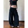 Mens Womens Relaxed Fit Straight Leg Trousers Cotton Blend Striped Casual Pants Lightweight