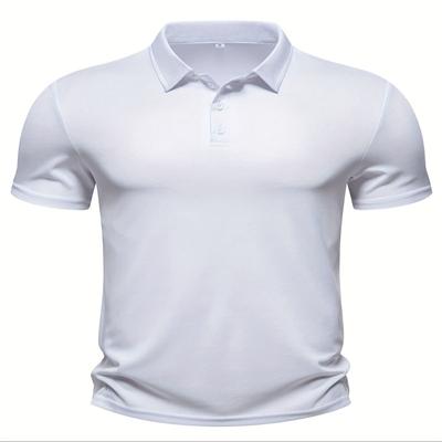 Men's Casual Quick Drying Moisture Absorbing Short Sleeved Regular Style Polo Shirt Suitable for Summer Knitted Sportswear