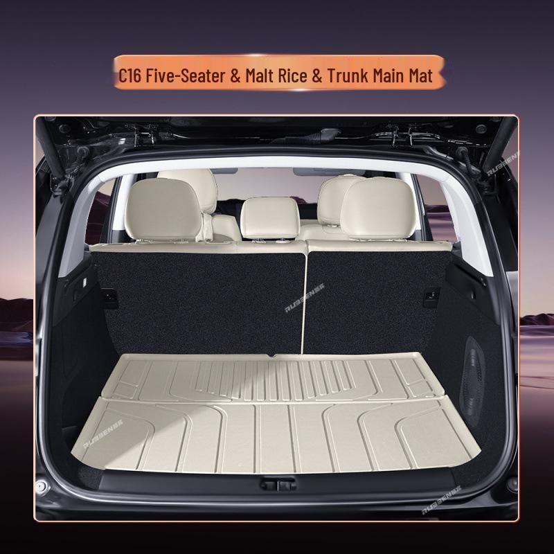 Leapmotor C16 Semi-Enclosed Trunk Mat: New Model Car Interior Carpet Tail Box Mat