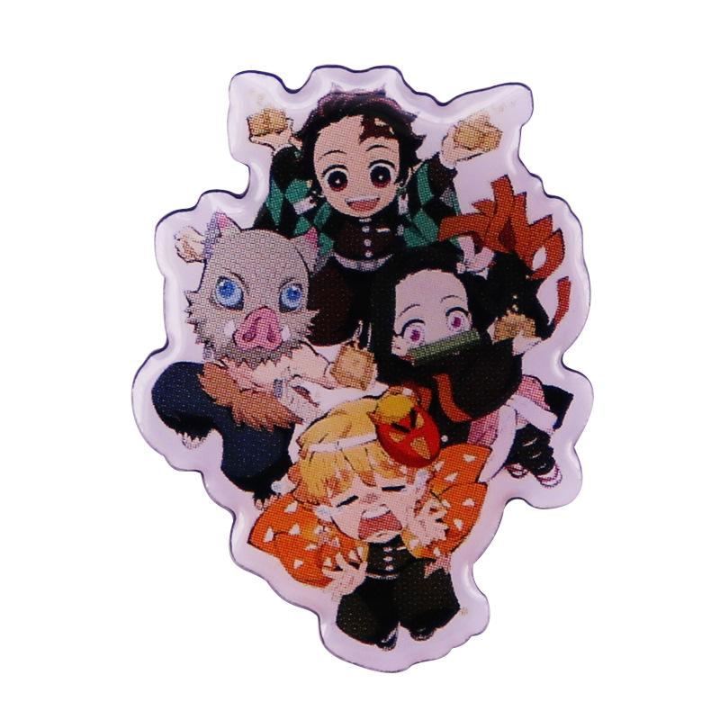 Demon Slayer Anime Lapel Pins Backpack Jeans Enamel Brooch Pin Women Fashion Jewelry Gifts Cartoon Badges