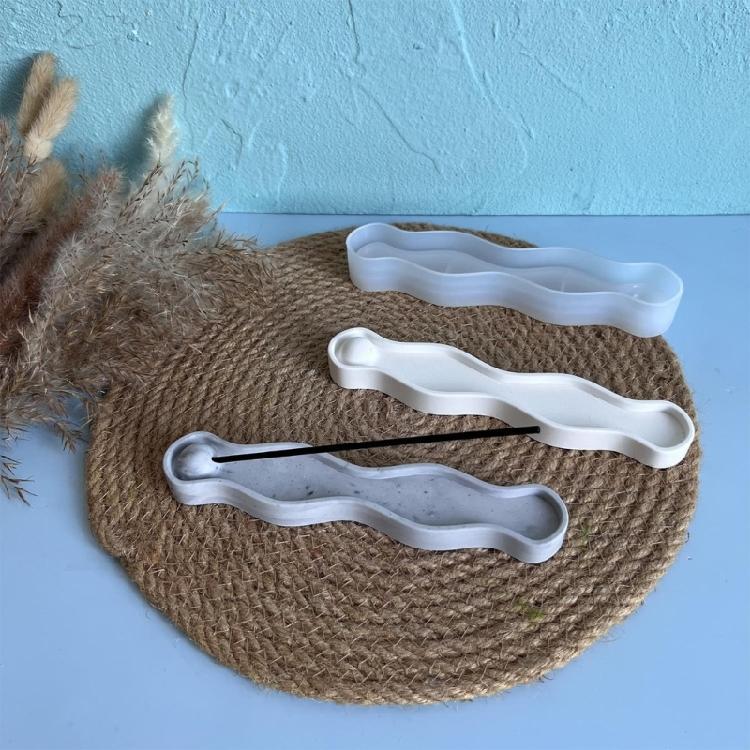 Waving Silicone Scented Stick Holder Molds for Scented SticStand Waved Shape Silicone Candle Stand Molds for Epoxy Resin