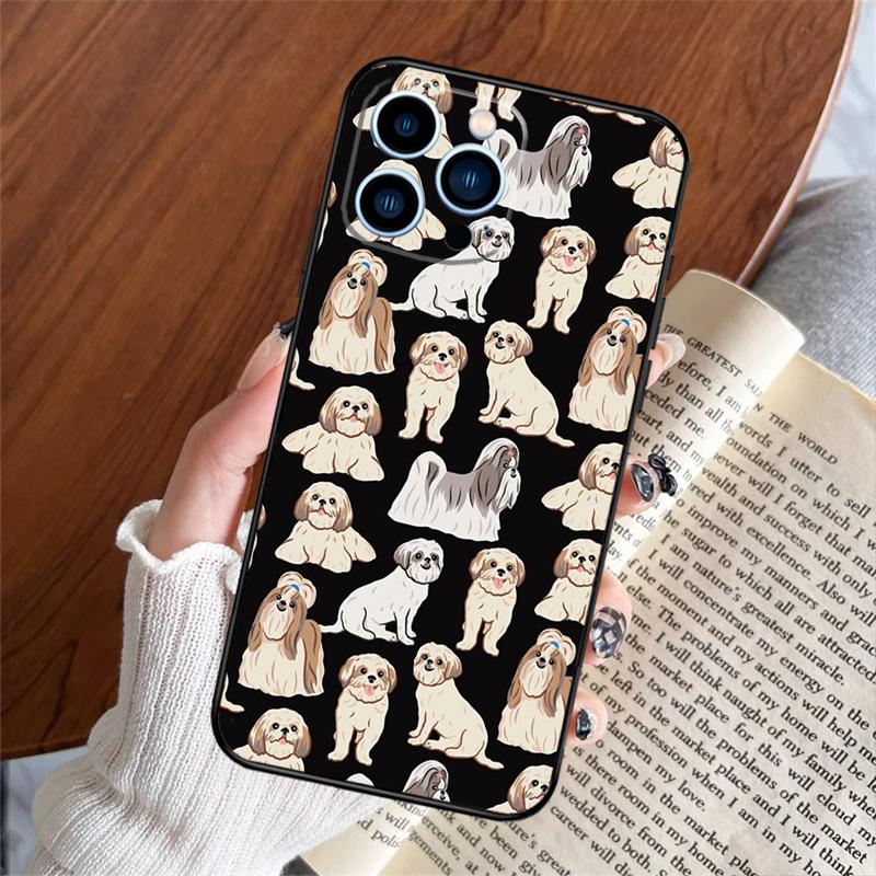 

Cartoon Shih Tzu Dog Case For iPhone 16 15 11 12 13 14 Pro Max XS X XR 6S 7 8 Plus 12 13 Mini Back Cover iPhone 15