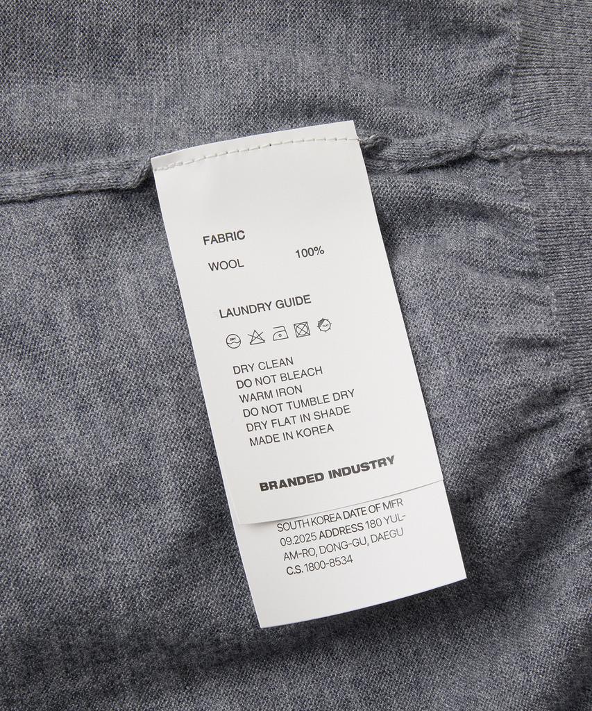Beulaendideu [Superior] Essential Superfine V-Neck Knit [Melange Gray]