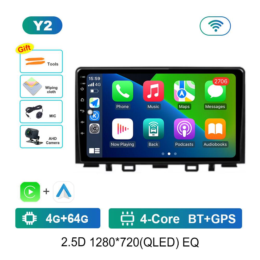 DSP Stereo Car Radio Multimedia Player for For Kia RIO Stonic YB 2016 - 2022 GPS Navi Android 14 4G Bluetooth WiFi Auto Tools