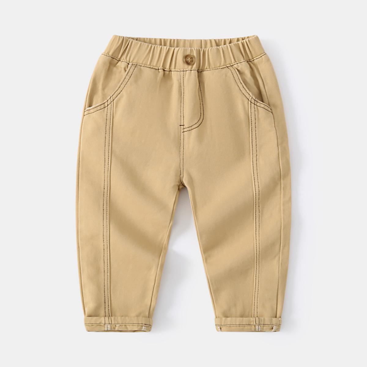 Children s casual trousers, new boys  spring and autumn pants, baby pants, children s clothing 90cm хаки