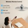 Ventilatori Portatili da Soffitto da 12000mAh Ventilatore da Campeggio per Esterni Circolatore d'Aria per Tenda Raffrescatore Ventilatore Elettrico Ricaricabile Telecomando Luce LED