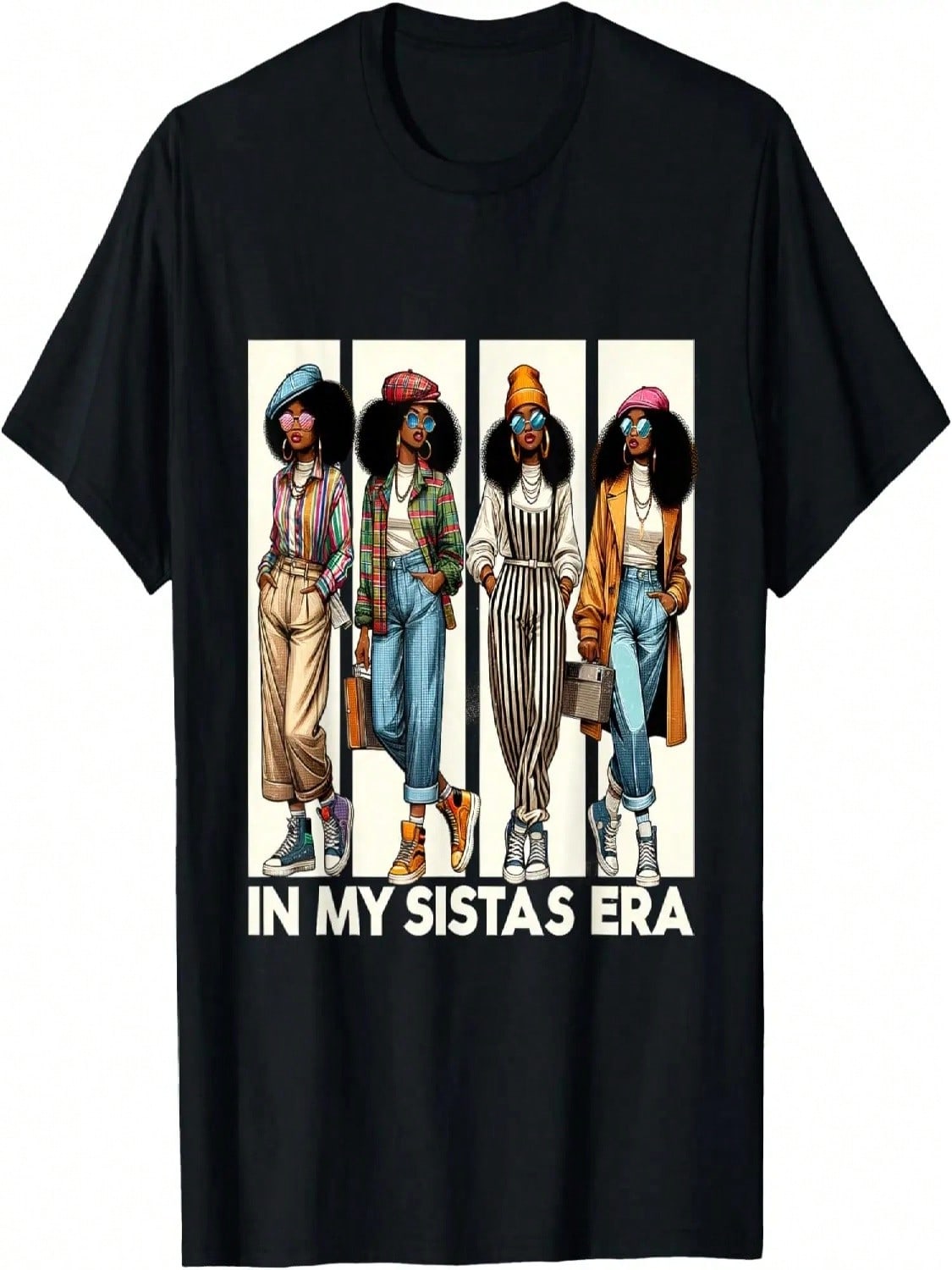 In My Sistas Era Black Sisters Matching Fashion T-Shirt S разноцветный