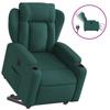 Electric Recliner Chair with Rising Function Dark Green Fabric