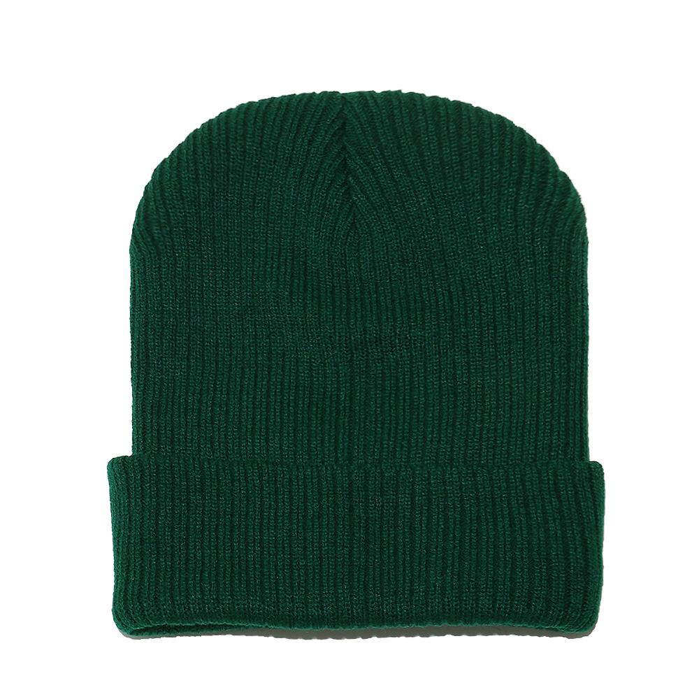 Solid color striped knitted hat women's warm hat autumn and winter outdoor bag head wool hat riding ear protector cold hat men