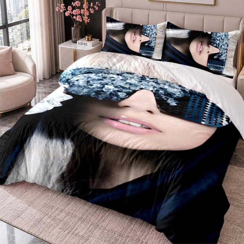 Lady Gaga 3Pcs Bedding Set Duvet Cover With Two Pillowcases For Bedroom Home Decoration