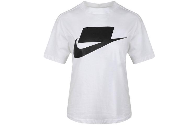 

Nike T Shirts Women s White Crew Neck Moderate Cinched Waist AH4008-102 M