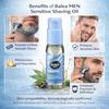 Balea MEN Sensitive Rasieröl Bartkonturen Natürlicher Komplex Rizinus Beruhigt schützt Haut Glatte Gleitformel 50ml