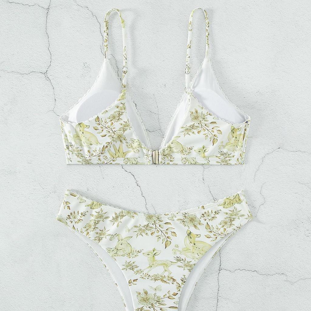 European and American Animal Print Sexy Two-Piece Bikini Set for Women - Trendy Fashion Swimwear