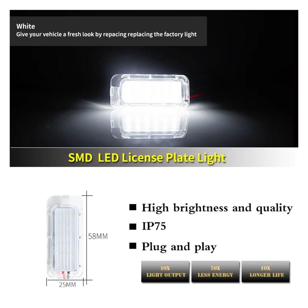 License Plate LED License Plate Light for Ford Explorer 2011-2018 Escape 2013-2018 Fusion 2011-2018